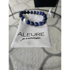 🎅 Pick 3 For $15 Aleure Preciosa Sterling Sodalite Stretch Neaded Bracelet New